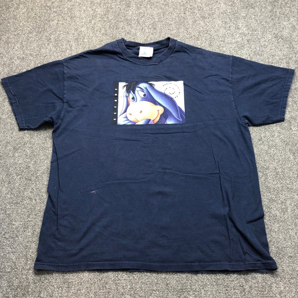 Disneyland Resort Eeyore Winnie the Pooh Navy Blue Graphic T-Shirt Mens XL